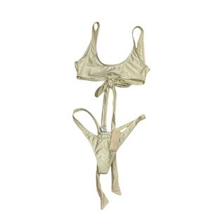 Ris-K Gold Two Piece Bikini